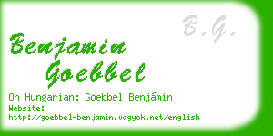 benjamin goebbel business card